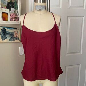 JLo Jennifer Lopez RED Silky Spaghetti strap Camisole Tank *X-LARGE*